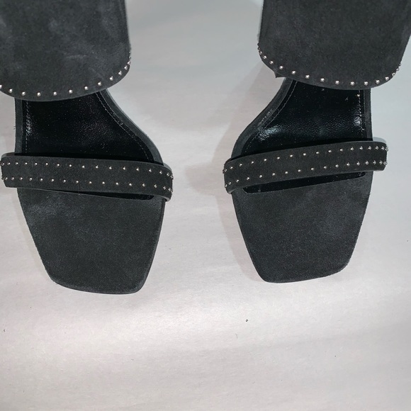 nwob SAINT LAURENT PARIS size 38 black suede MULES - Picture 9 of 11